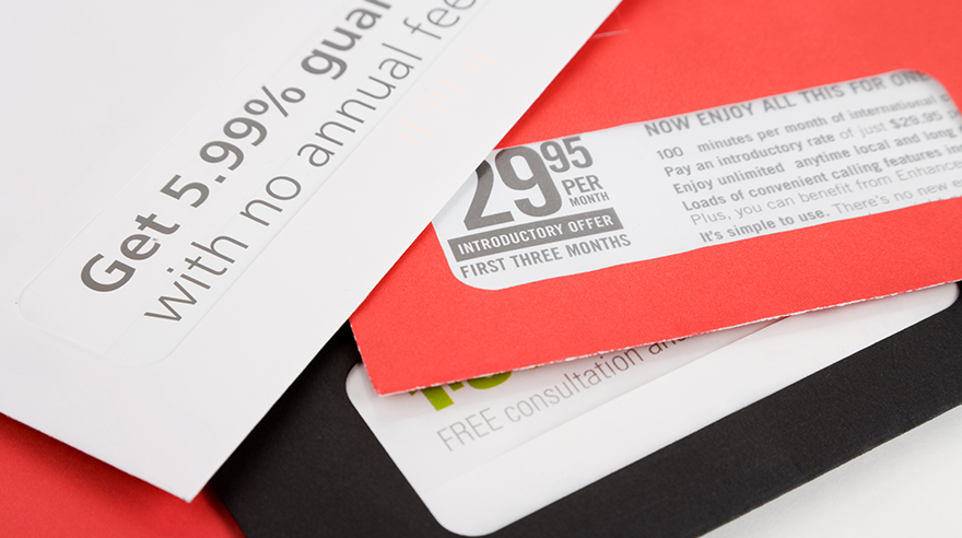 Pile of direct mailers